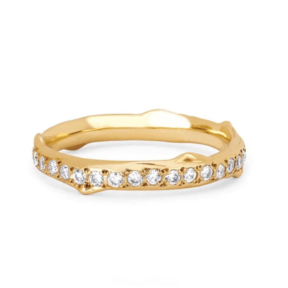 ISO in search of Logan Hollowell Rose Thorn Pave Diamond Band Yellow Gold